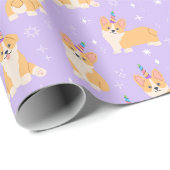 Cute Corgi Wrapping Paper Cadeaupapier (Rol Hoek)