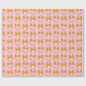 Cute Corgi Wrapping Paper Cadeaupapier (Vlak)