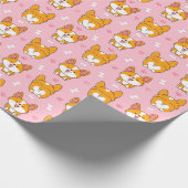 Cute Corgi Wrapping Paper Cadeaupapier (Hoek)
