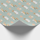 Cute Corgi Wrapping Paper Cadeaupapier (Hoek)