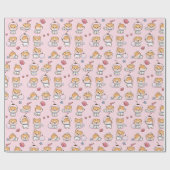 Cute Corgi Wrapping Paper Cadeaupapier (Vlak)