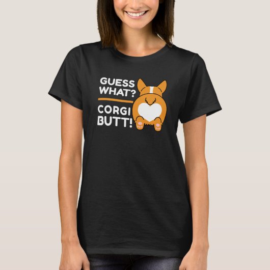 Cute Corgis - Grappig raad wat? Corgi Butt. T-shirt (Voorkant)