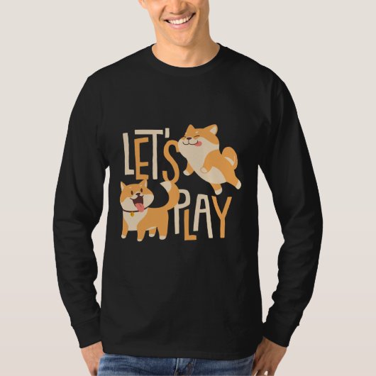 Cute Corgis laat spelen T-shirt (Voorkant)