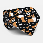 Cute Corgis Pembroke Welsh Corgi Funny Pattern Nec Stropdas (Opgerold)