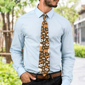 Cute Corgis Pembroke Welsh Corgi Funny Pattern Stropdas