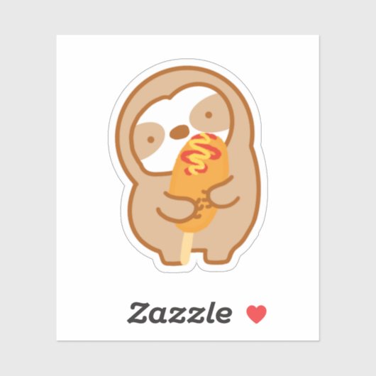 Cute Corn Dog-sleuf Sticker (Vel)