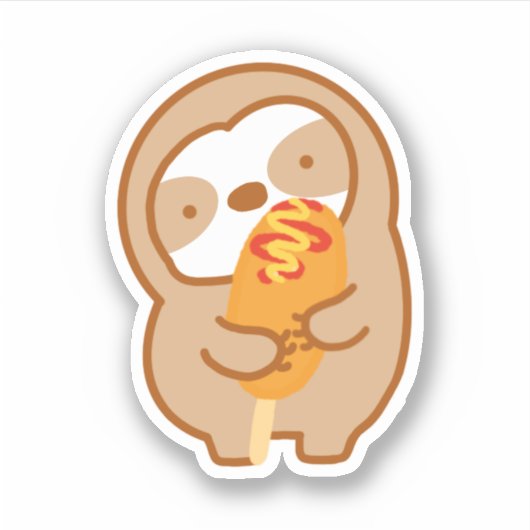 Cute Corn Dog-sleuf Sticker (Voorkant)