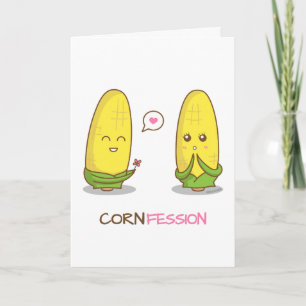 Cute Corn Love Confession For Someone Sweet Kaart