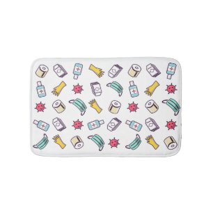 Cute Coronavirus Covid 19 Toilet Paper Handschoene Badmat