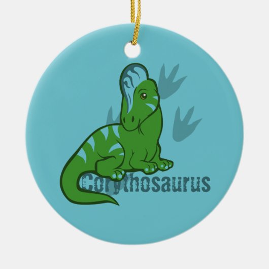 Cute Corythosaurus Keramisch Ornament (Voorkant)