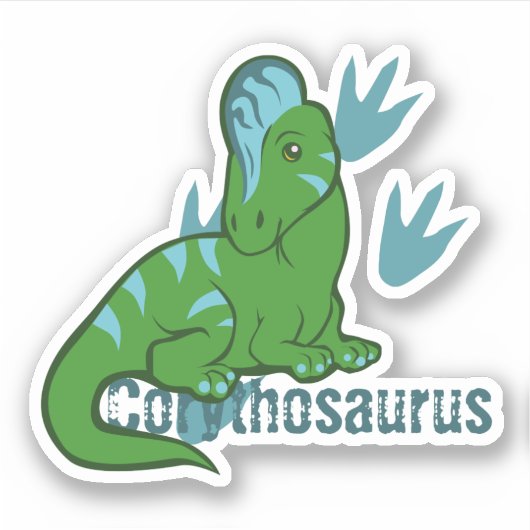 Cute Corythosaurus Sticker (Voorkant)