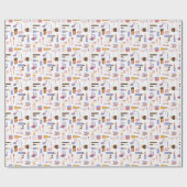 Cute Cosmetic Makeup Pattern Cadeaupapier (Vlak)