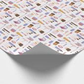 Cute Cosmetic Makeup Pattern Cadeaupapier (Hoek)