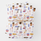 Cute Cosmetic Makeup Pattern Inpakpapier Vel (In situ)