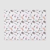 Cute Cosmetics Items Scattered Pattern Tissuepapier (Voorkant)