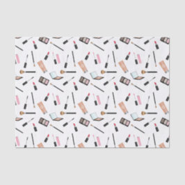 Cute Cosmetics Items Scattered Pattern Tissuepapier