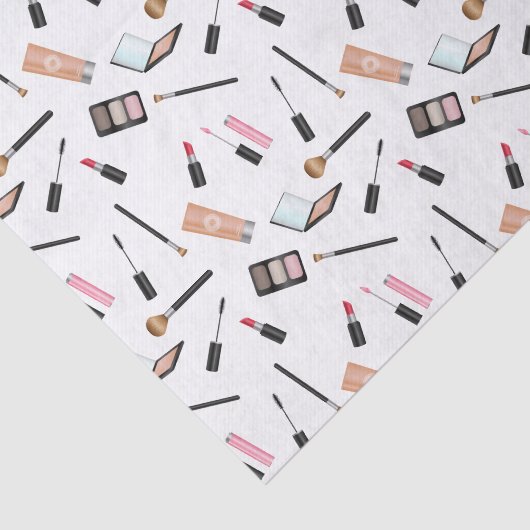 Cute Cosmetics Items Scattered Pattern Tissuepapier (Detail)