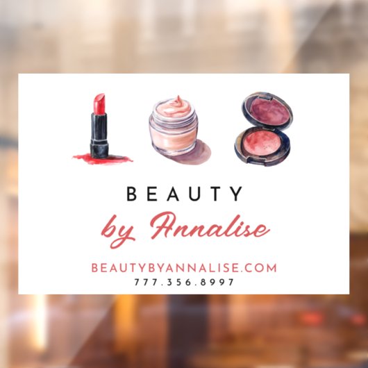 Cute Cosmetics Schoonheidsadviseur Raamsticker (Vel 2)