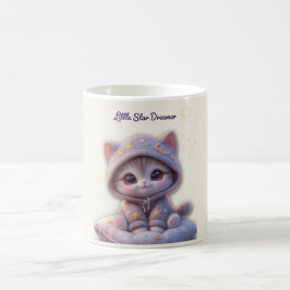 Cute Cosmic Cat Mug – Pastel Galaxy Kitten Koffiemok