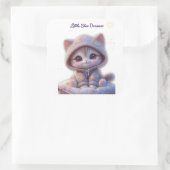 Cute Cosmic Cat Sticker (Tas)