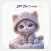 Cute Cosmic Cat Sticker (Voorkant)