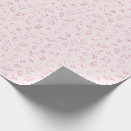 Cute Cosmic Pattern Cadeaupapier (Hoek)