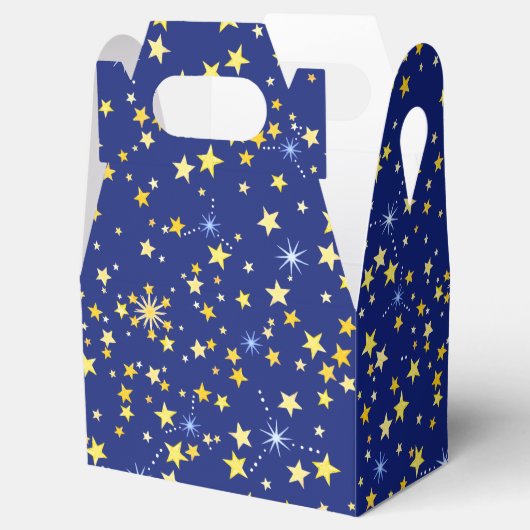 Cute Cosmic Pattern Sterrennacht Galaxy Navy Blue Bedankdoosjes (Geopend)