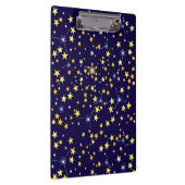 Cute Cosmic Pattern Sterrennacht Galaxy Navy Blue Klembord (Rechts)