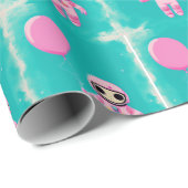 Cute Cosmonaut perfect om het cadeau te pakken. Cadeaupapier (Rol Hoek)