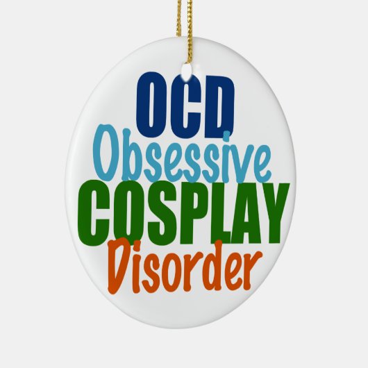 Cute Cosplay Humor Kerstmis Keramisch Ornament (Rechts)