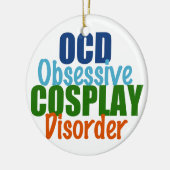 Cute Cosplay Humor Kerstmis Keramisch Ornament (Links)