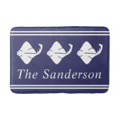 Cute Costal Nautical Stingray Manta ray Badmat (Voorkant)