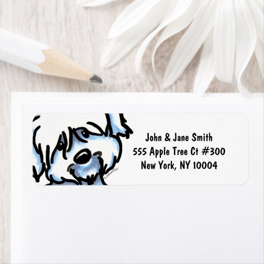 Cute Coton de Tulear Personalized Etiket (Insitu)