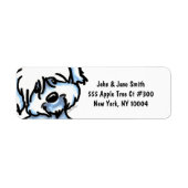 Cute Coton de Tulear Personalized Etiket (Voorkant)