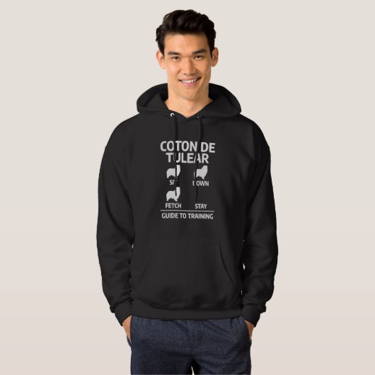 Cute Coton De Tulear Training Guide Dog Trainer Hoodie (Voorkant volledig)