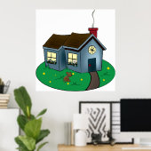 Cute Cottage Home Poster (Thuiskantoor)