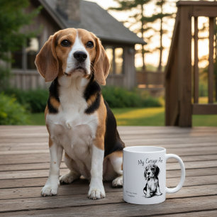 Cute Cottage Huisdier -Beagle/ Personaliseer Koffiemok