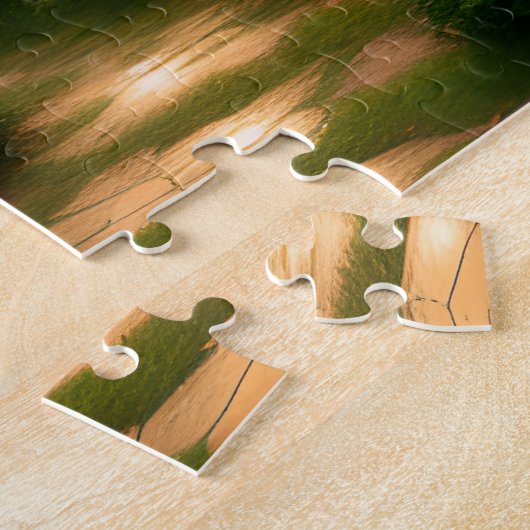 Cute Cottage Jigzaag Puzzle Legpuzzel (Zijkant)