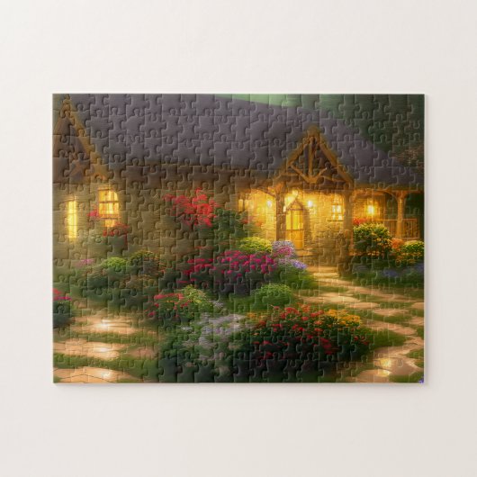 Cute Cottage Jigzaag Puzzle Legpuzzel (Horizontaal)