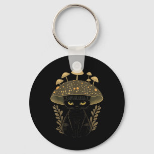 Cute Cottagecore Aesthetic Cat Mushroom Women Kids Sleutelhanger