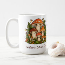 Cute Cottagecore Paddenstoel Familie Natuur Kerami