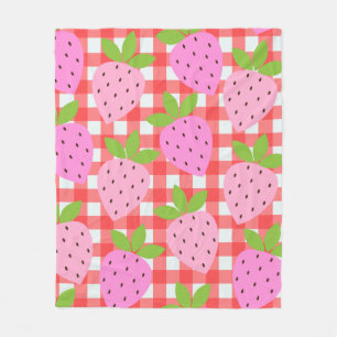 Cute Cottcore  aardbei Pset in Red Fleece Deken