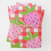 Cute Cottcore  aardbei Pset in Red Inpakpapier Vel (In situ)