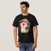 Cute Cottcore Aesthethetisch Cat Mushroom fairycor T-shirt (Voorkant volledig)