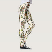 Cute Cottcore Merry-kerstpaddenstoel patroon Leggings (Rechts)