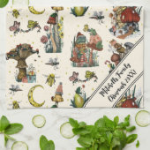 Cute Cottcore Merry-kerstroom Lover Ki Theedoek (Gevouwen)