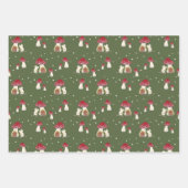 Cute Cottcore muis Red Mushroom House Green Inpakpapier Vel (Voorkant 2)