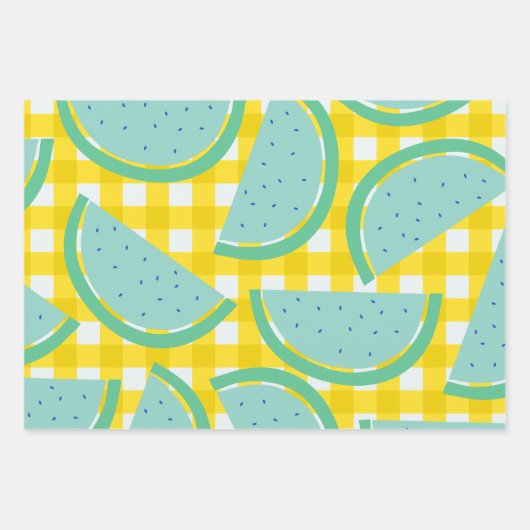 Cute Cottcore  Watermeloen Geel Pastma Inpakpapier Vel (Voorkant 3)