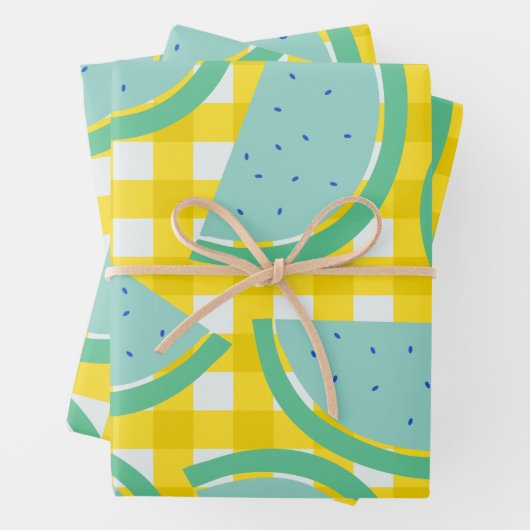 Cute Cottcore  Watermeloen Geel Pastma Inpakpapier Vel (In situ)