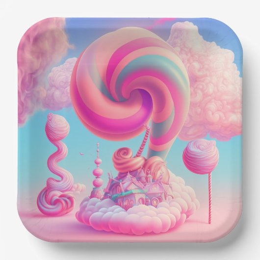 Cute Cotton Snoep Clouds Paper Bord (Voorkant)